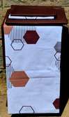 Modern Geometric Hexagon Bed Sheet Set Brown Beige