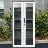 2-Door Steel Full-Glass Office Filing Cabinet