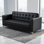 3  seater leather waiting bench