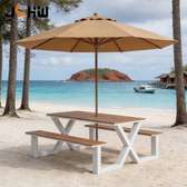 Outdoor Furniture; Outdoor Bench With Umbrella