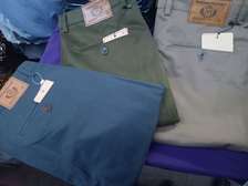 Nathan Roman Casual Pants Blue Olive Beige