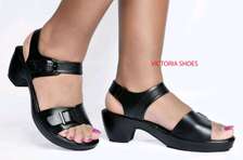 Strapped open heels