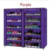 Metallic Portable shoerack with Canvas Cover*