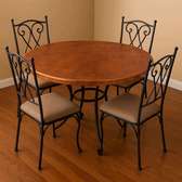 Padded steel dinning chairs