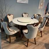 Royal 6-Seater Marble Top Dining Table Set