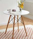 Coffee Table; White Round Dine Table