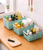 3pcs Extra-Large Plastic Mesh Storage Baskets