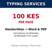 Handwritten to typed -100 per page -fast pdf on phone