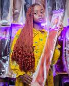 Vibrant Red Synthetic Hair Braids Extra Long
