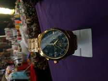 Geneva Gold Chronograph Men's Watch Black Dial