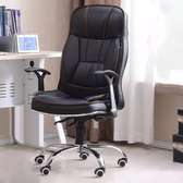Ergonomic Office Chair Black Faux Leather Adjustable