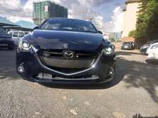 Mazda Demio blue color 2019 model fully loaded.