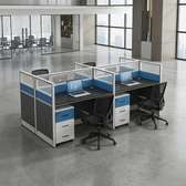 Workstations : 4-Persons Blue Office Workstation
