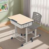 Adjustable Student Desk & Chair Set with Storage