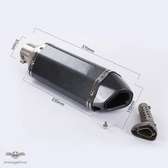 Carbon Fiber Motorcycle Exhaust 370mm Lightweight