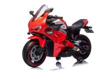 Electric Kids Motorcycle 3-Wheel Red Black Ride-On