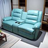 Office Sofa: 2 Seater Reclining with A Cup Holder