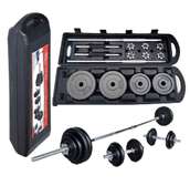 Set Pesas Ajustables 50 kg Barra y Mancuernas