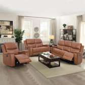 Office Sofa; Brown Leather Home Sofa in Tabaka