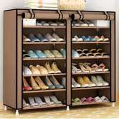 Double column  shoe rack  with canvas cover*