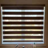 Modern Roller Blinds Brown Cream Light Control