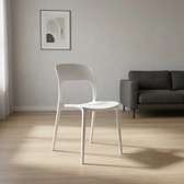 Outdoor Chiars;White Stackable Outdoor Chair in Etago