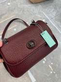 LEATHER HANDBAGS WITH A CHAIN STRAP AND PURSE