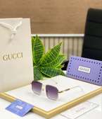 Gucci Classic Square Black Sunglasses Gradient Lens