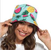 UK Original - Ladies fruit printed reversible bucket hats