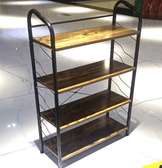 5-Layer Wooden Shoe Rack with Metal Frame