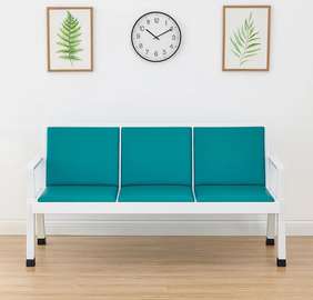 3-Link Leather Reception Bench