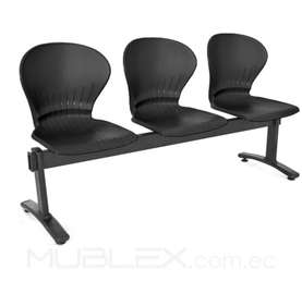 Plastic 3-Link Waiting Office Bench