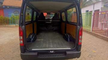 Toyota Hiace black color fully loaded 2020 model.