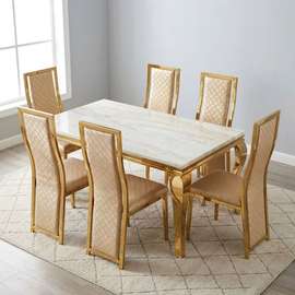 Dining Sets:6-Seater Modern Dining Set in Rongo
