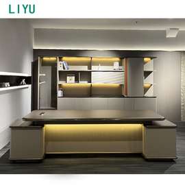 Office Desk; 240cm Executive L-Shaped Office Desk