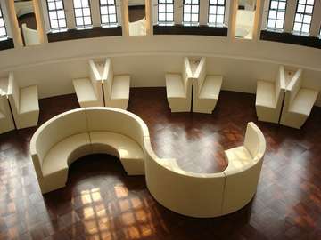 Modular Curved Sofa Cream Beige Custom Layout