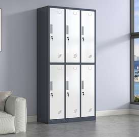 6 Locker Steel Storage Cabinet