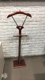 Coat Hanger; Brown Mahogany Coat Hanger in Kiamokama