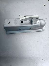Heavy-Duty Trailer Hitch Coupler Silver Standard Size
