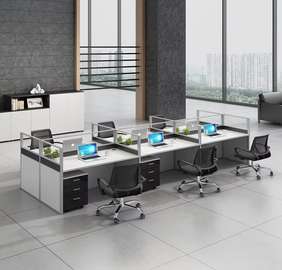 MDF 6 Way Office Workstation