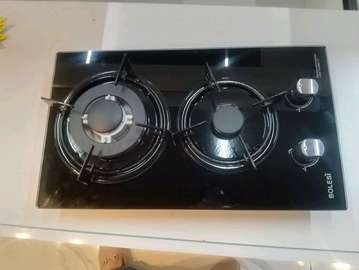 Bolesi 2-Burner Built-In Tempered Glass Gas Hob