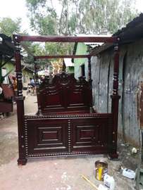 Black Dresser with Large Mirror & 4 Drawers