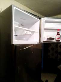Compact Refrigerator with Freezer Stainless Steel