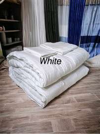 White striped luxury cotton duvet
