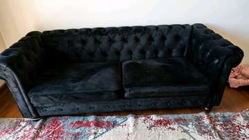 3-Seater Chesterfield Velvet Sofa from USA