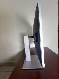 Slim Computer Monitor Silver Black Adjustable Stand