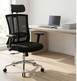 Ergonomic Office Chair Mesh Back Adjustable Headrest