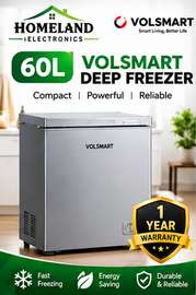 Volsmart 60L Deep Freezer Silver Energy Saving