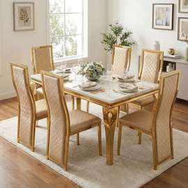 6-Seater Marble Dining Set