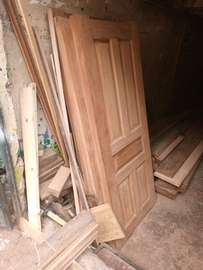 Solid Wood Doors Classic Panel Style Natural Finish